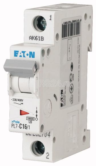 Выключатель автоматический модульный 1п D 1.5А 10кА PL7-D1.5/1 EATON 165067 купить в интернет-магазине RS24