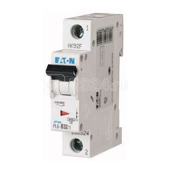 Выключатель автоматический модульный 1п D 32А 6кА PL6-D32/1 EATON 286548 купить в интернет-магазине RS24