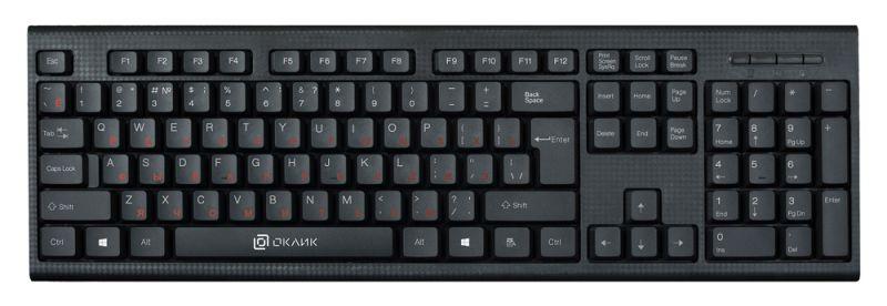 Клавиатура 120M черн. USB 120M ОКЛИК 1083044