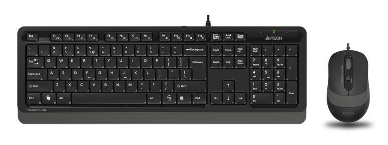 Комплект клавиатура+мышь Fstyler F1010 клавиатура черн./сер. мышь черн./сер. USB Multimedia F1010 GREY A4TECH 1147539