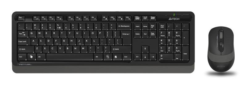 Комплект клавиатура+мышь Fstyler FG1010 клавиатура черн./сер. мышь черн./сер. USB беспроводная Multimedia FG1010 GREY A4TECH 1147570
