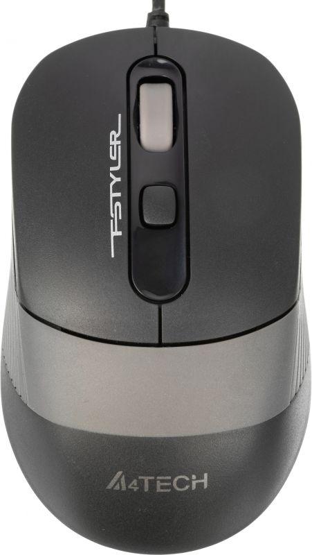 Мышь Fstyler FM10 черн./сер. оптическая 1600dpi USB 4but FM10 GREY A4TECH 1147673