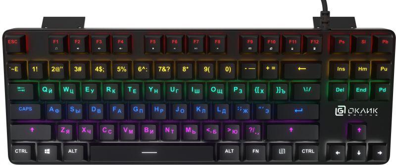 Клавиатура 969G SHOTGUN механич. черн. USB Multimedia for gamer LED 969G ОКЛИК 1176616