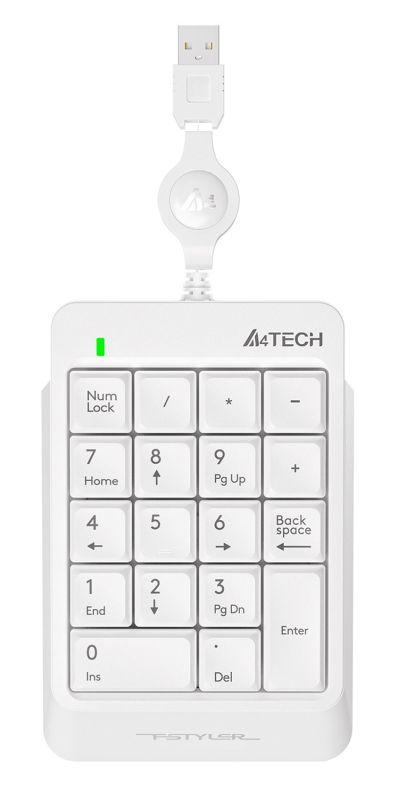 Блок числовой Fstyler FK13 бел. USB slim для ноутбука FK13 USB WHITE A4TECH 1391292