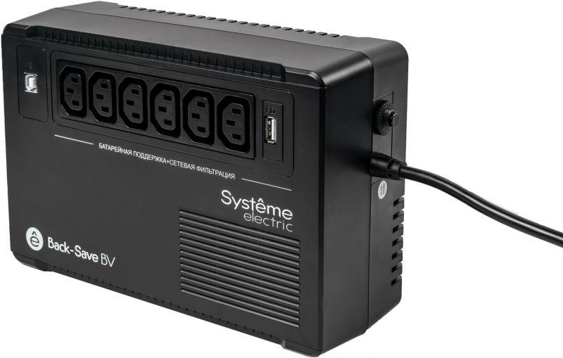Источник бесперебойного питания Back-Save BV 800В.А AVR 6 С13 230В 1 USB-A BVSE800I SE 1893802