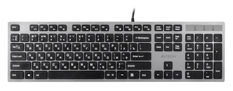 Клавиатура KV-300H сер./черн. USB slim KV-300H A4TECH 581997