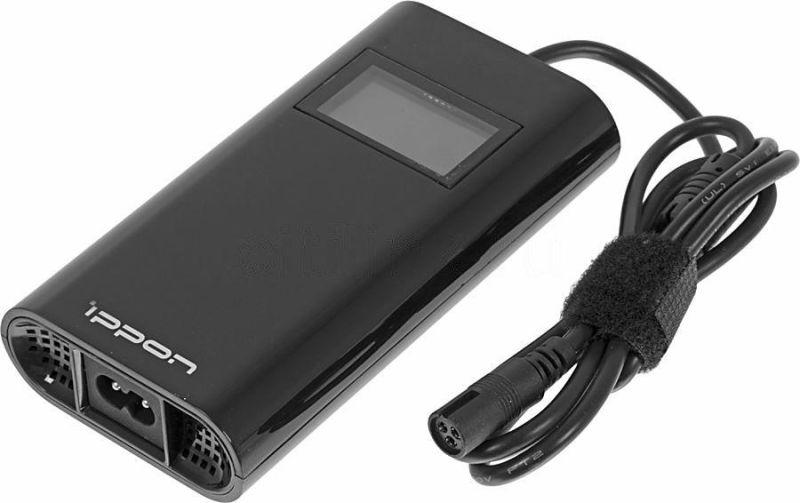 Адаптер питания D90U автоматич. 90Вт 15-19.5В 11-connectors 4.5А 1А 2.1А от бытовой электросети LСD индикатор IPPON 654527