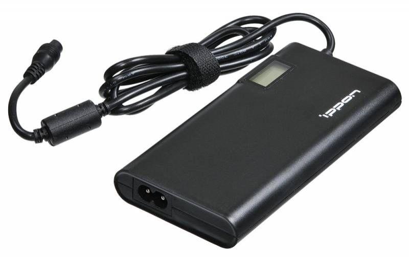 Адаптер питания SD90U автоматич. 90Вт 15-19.5В 11-connectors 4.5А 1А 2.1А от бытовой электросети LСD индикатор BLACK IPPON 705053