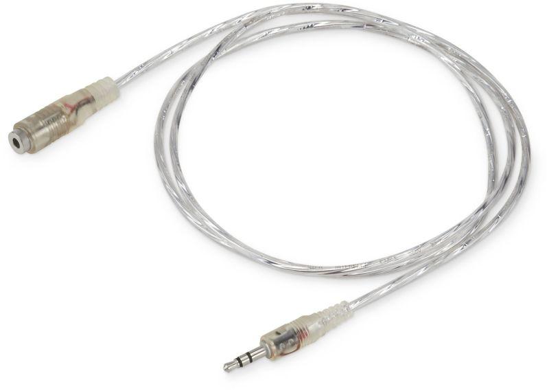 Кабель-удлинитель аудио Jack 3.5 (m)/Jack 3.5 (f) 1м. прозр. (CAB025-1M) BURO 817214