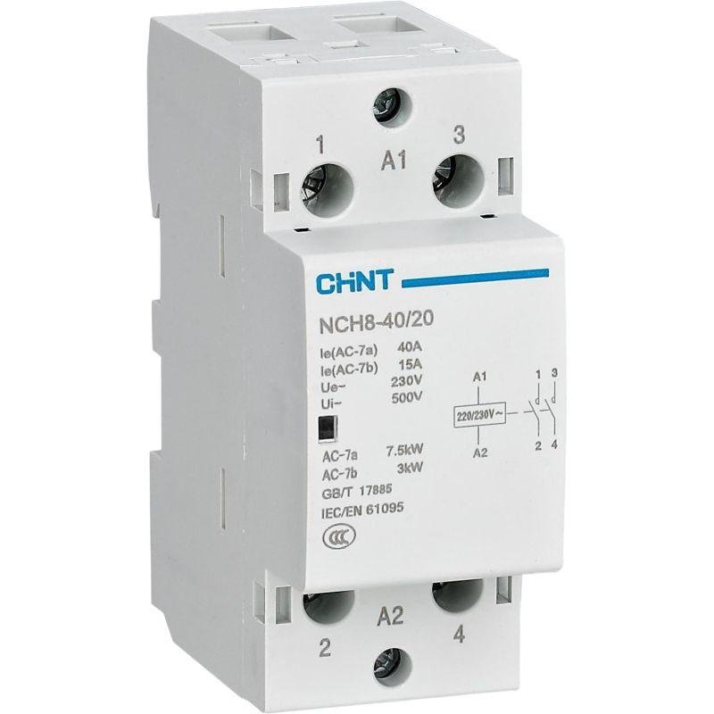Контактор модульный NCH8-40/02 40А 2п (2НЗ) кат. 24В AC 50Гц (R) CHINT 256210