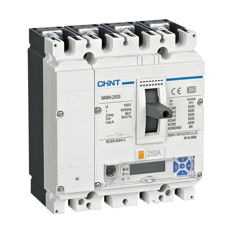 Выключатель автоматический 4п 100А 50кА NM8N-250S EM с электр. расцеп. LCD (R) CHINT 271388