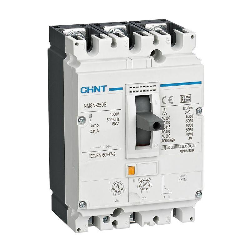 Выключатель автоматический защиты двигателя 3п 160А 100кА NM8N-250H M (R) CHINT 271440