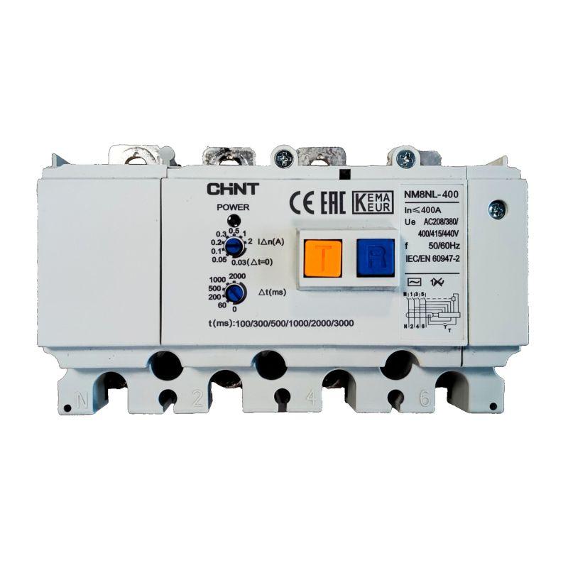 Выключатель автоматический дифференциального тока 4п NM8NL-400 4P RCD1 CHINT 449984