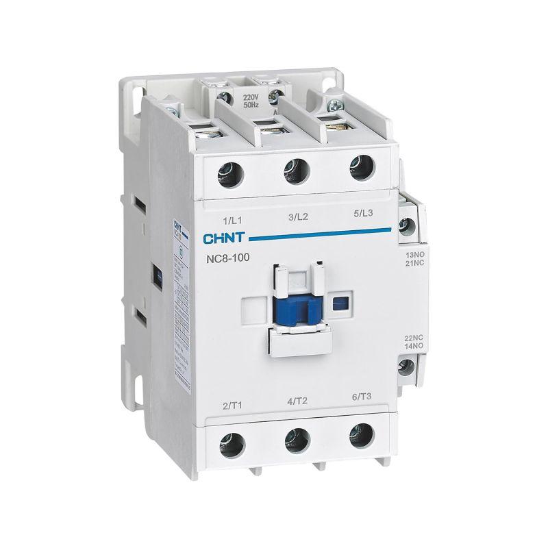 Контактор NC8-100/W 3п 100А кат. 24-60В AC/DC 1НО+1НЗ (R) CHINT 506523
