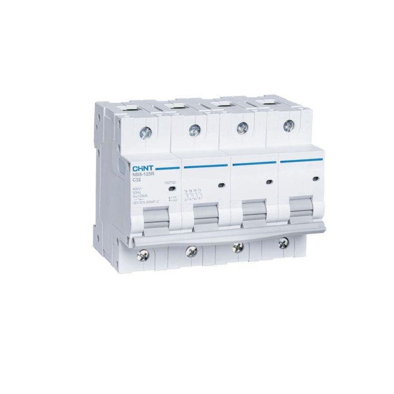Выключатель автоматический модульный 4п (3P+N) D 40А 25кА NB8-125R (R) CHINT 559871