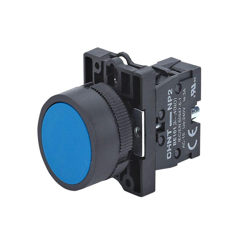Кнопка управления NP2-EA62 без подсветки 1НЗ IP40 (R) син. CHINT 575557