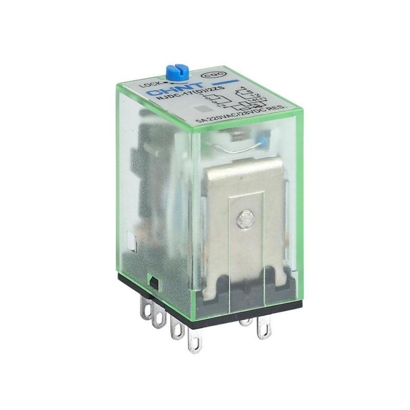 Реле промежуточное с кнопкой тестирования NJDC-17/2ZS 2 конт. 5А DC24В (R) CHINT 651154
