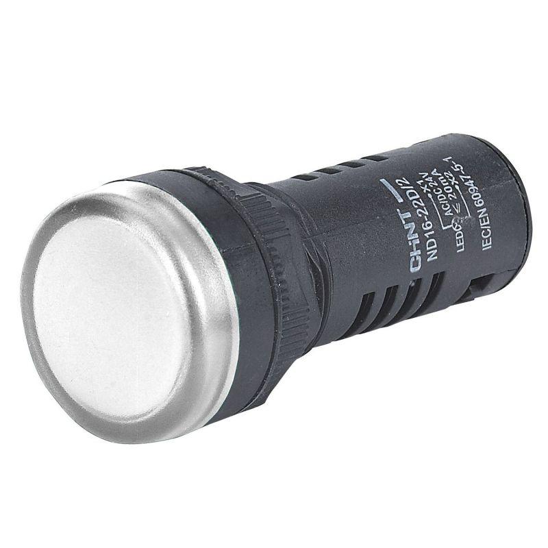 Индикатор ND16-22D/4C встроен. конденсатор IP65 AC 230В (R) бел. CHINT 828065