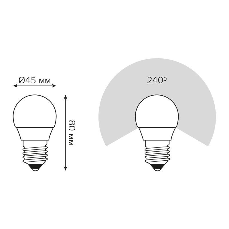Лампа Gauss LED Elementary Globe 10W E27 4100K (10/100)