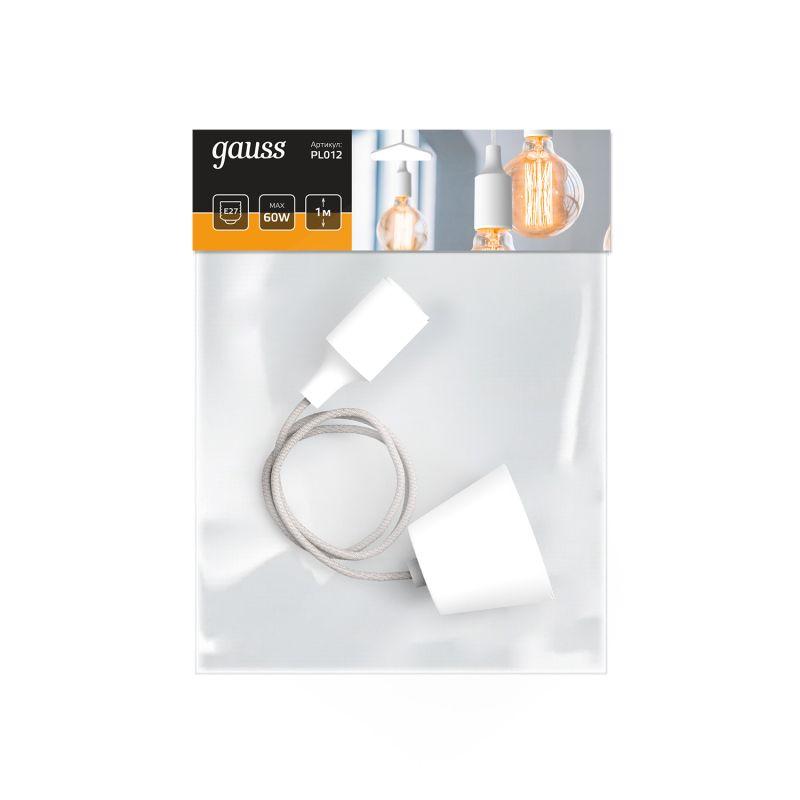 Светильник Decor E27 IP20 200-240В 1м подвесной бел. GAUSS PL012