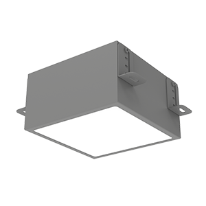 Светильник светодиодный DL-Grill для потолка Грильято 150х150 18Вт 3000К 140х140х100 IP40 встраив. RAL7045 сер. муар VARTON V1-R0-70809-10000-4001830
