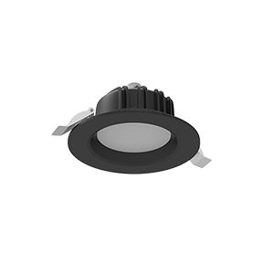 Светильник светодиодный DL-01 120х65 11Вт Tunable White (2700-5700К) IP54/20 круглый встраив. RAL9005 черн. муар диммер DALI VARTON V1-R0-91011-10D01-54011TW
