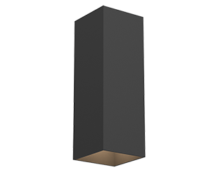 Светильник светодиодный WL-Cube 80х80х230 10Вт 3000К IP54 60град. настенный RAL9005 черн. муар VARTON V1-R5-91513-21000-5401030