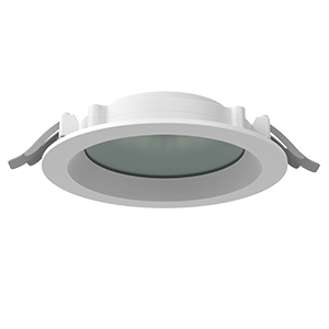 Светильник светодиодный DL-01 Pro 160мм 25Вт 4000К 176x51мм IP65/40 круглый встраив. RAL9003 бел. муар с защитным силикатным стеклом VARTON V1-RF-00183-GL000-6502540