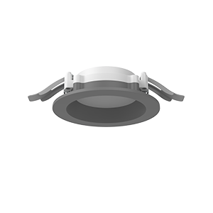 Светильник светодиодный DL-01 Pro 100мм 8Вт 3000К 120х49мм IP65/40 круглый встраив. аварийный автономный постоянного действия с опаловым рассеив. RAL7045 сер. муар VARTON V1-RF-70111-10A00-6500830