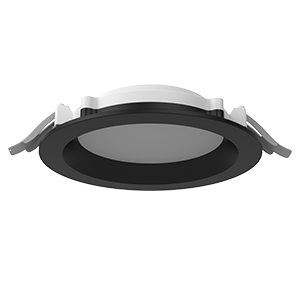 Светильник светодиодный DL-01 Pro 160мм 25Вт 4000К 176x51мм IP65/40 круглый встраив. с опаловым рассеив. RAL9005 черн. муар диммер DALI VARTON V1-RF-90183-10D01-6502540
