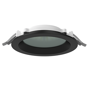Светильник светодиодный DL-01 Pro 160мм 25Вт 4000К 176x51мм IP65/40 круглый встраив. RAL9005 черн. муар с защитным силикатным стеклом диммер DALI VARTON V1-RF-90183-GLD01-6502540