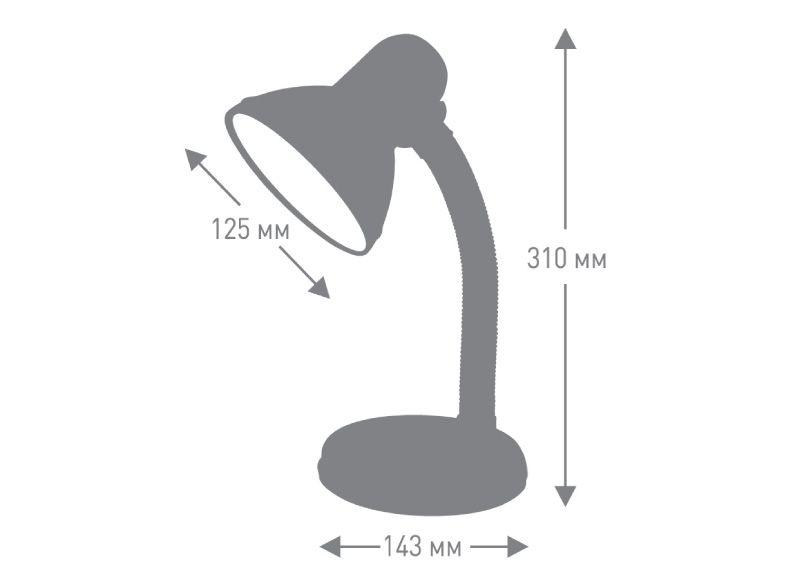 Светильник UF-301 С04 настол. 230В 60Вт красн. Ultraflash 12358