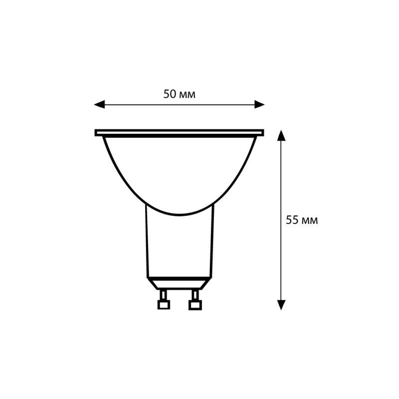 Лампа светодиодная LED10-GU10/830/GU10 10Вт рефлектор матовая 3000К тепл. бел. GU10 220В Camelion 13682