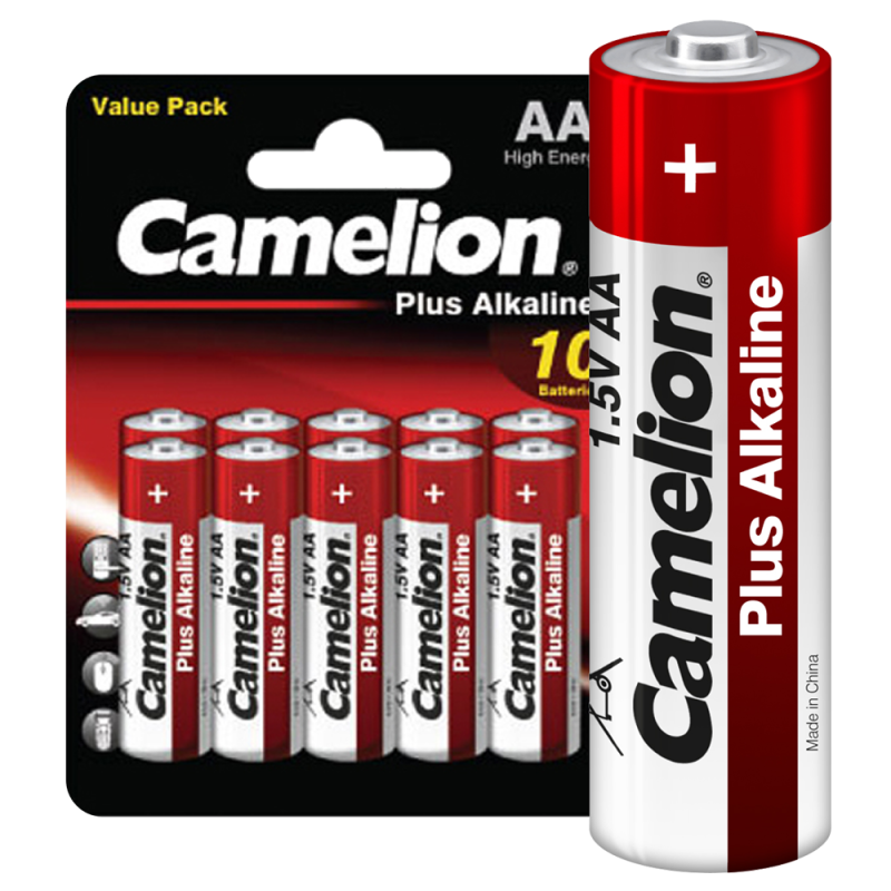 Элемент питания алкалиновый AAA/LR03 1.5В Plus Alkaline BL10 (уп.10шт) Camelion 14853