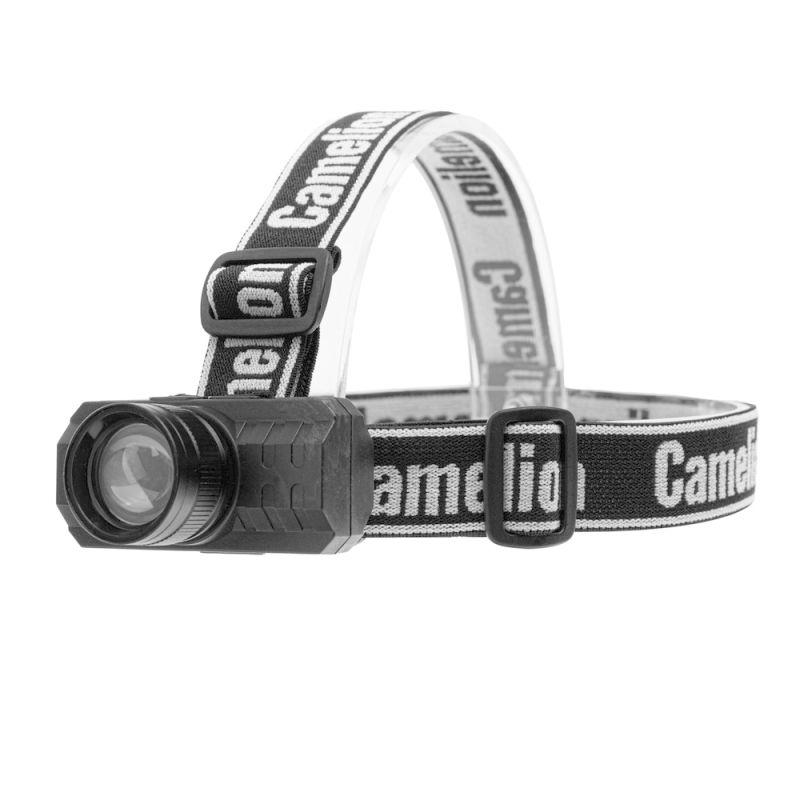 Фонарь налобный LED53779 аккум. 3.7В XPE 3Вт ZOOM 3 реж. Type-C бокс черн. Camelion 15767