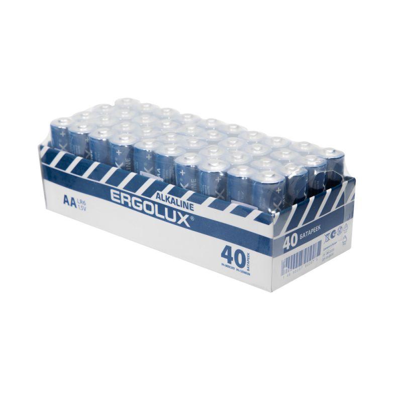 Элемент питания алкалиновый АА Alkaline LR6 BOX40 SP2 ПРОМО LR6 BOX40SP2 1.5В (уп.40шт) Ergolux 16019