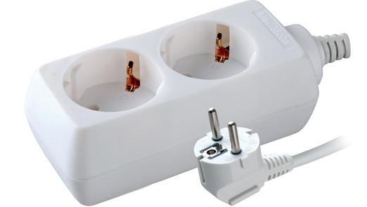 Удлинитель 2х1.5м с заземл. 16А IP20 S 2х1.5-Z 3.5кВт ПВС 3х0.75 Volsten 9308