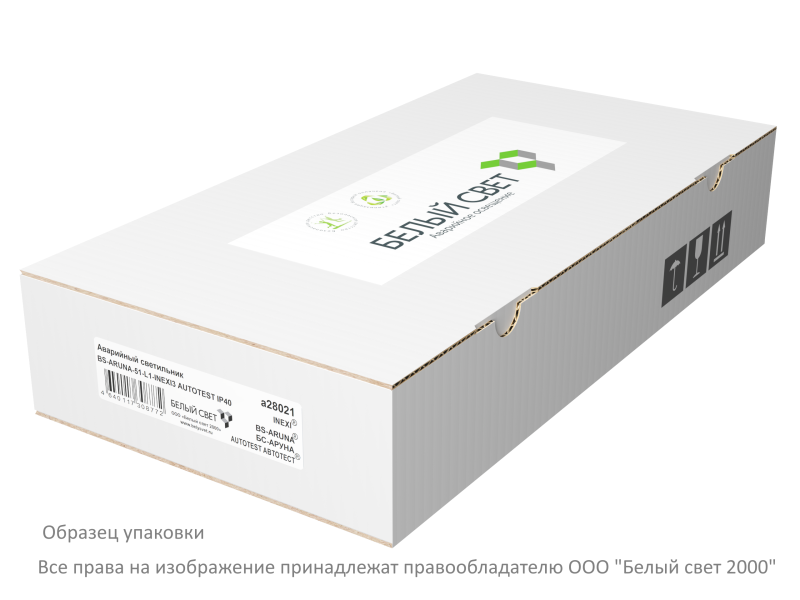Светильник BS-ARUNA-83-L2-INEXI3 IP65 аварийный черн. Белый Свет a31904