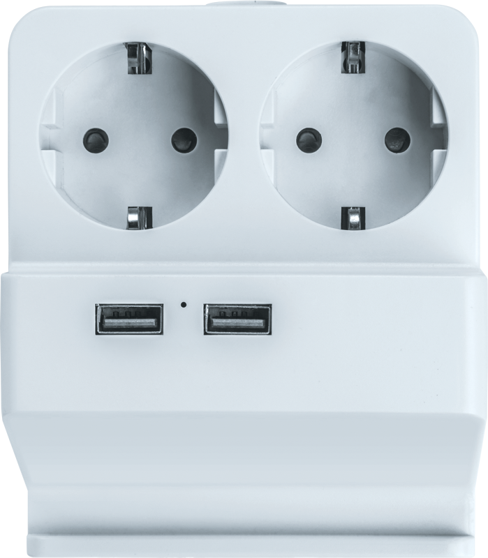 Удлинитель 2х1.5м с заземл. 16А IP20 61 457 NPE-USB03-02-150-E-3х1 2хUSB 2.1А Navigator 61457