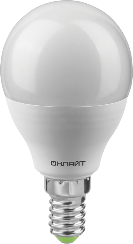Лампа светодиодная 90 061 OLL-G45-12-230-4K-E14-FR 12Вт шар 4000К нейтр. бел. E14 1200лм 176-264В ОНЛАЙТ 90061