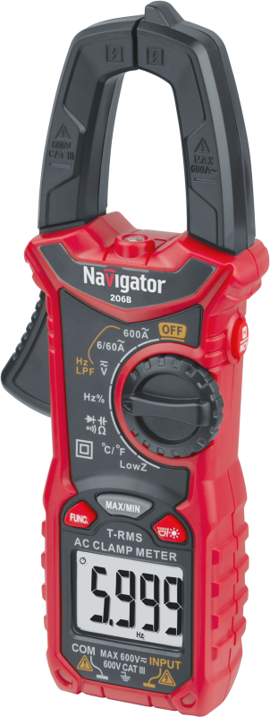 Клещи токовые 95 780 NMT-Cm-206B True RMS 600В/600А Navigator 95780 Клещи токовые 95 780 NMT-Cm-206B True RMS 600В/600А Navigator 95780