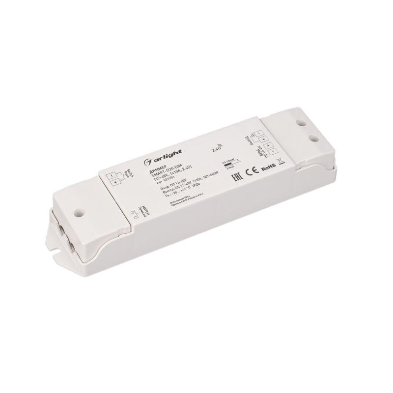 Диммер Smart-D20-DIM 12-48В 1х10А 2.4G IP20 пластик Arlight 031951