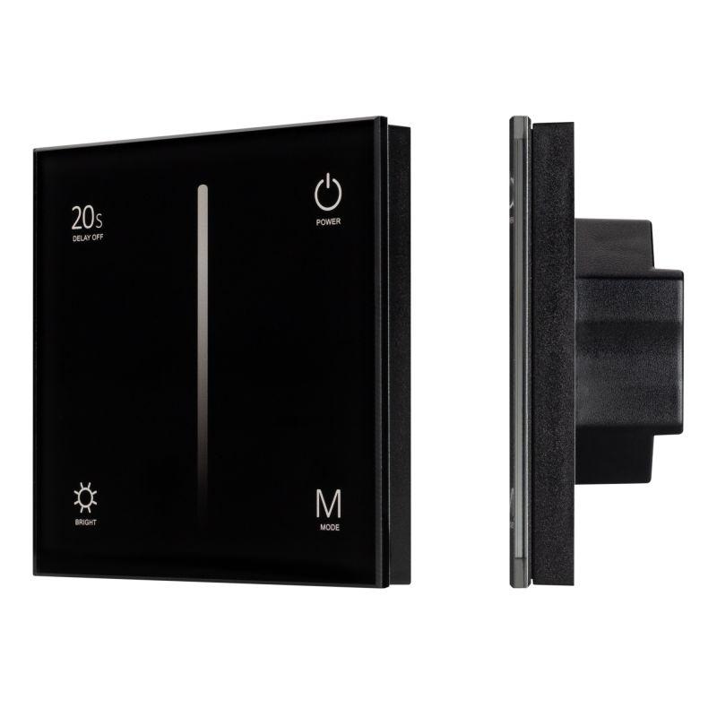 Панель сенсорная SMART-P6-DIM-G-IN 12-24В 4х3А 2.4G IP20 пластик черн. Arlight 034780