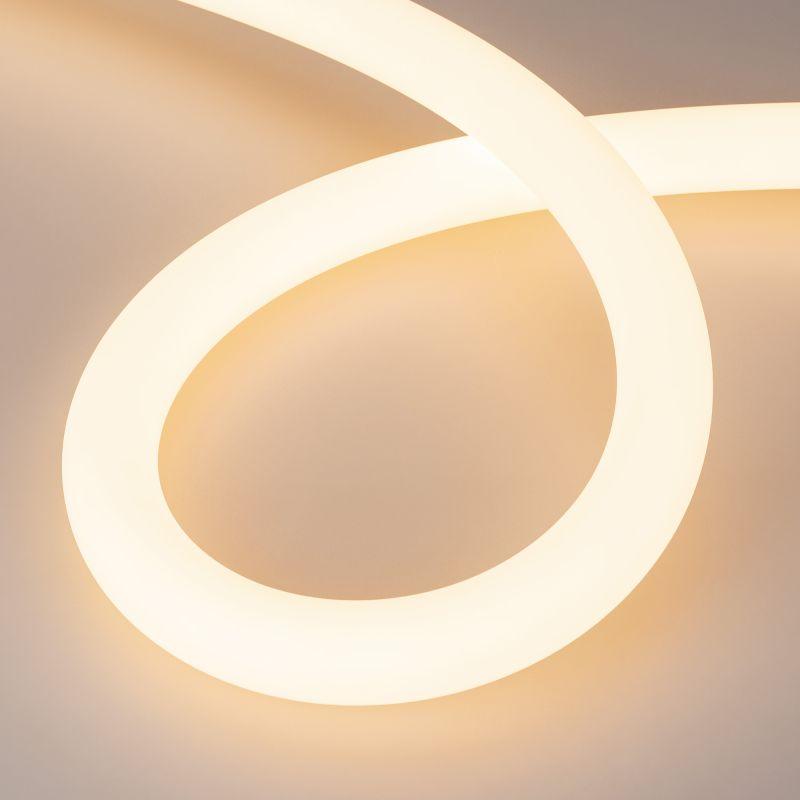 Лента светодиодная MOONLIGHT-TOP-A336-D40mm 24V Warm 2400К 360deg 15Вт/м IP65 2835 wire x1 прямой вывод кабеля герметичная (уп.5м) Arlight 039321
