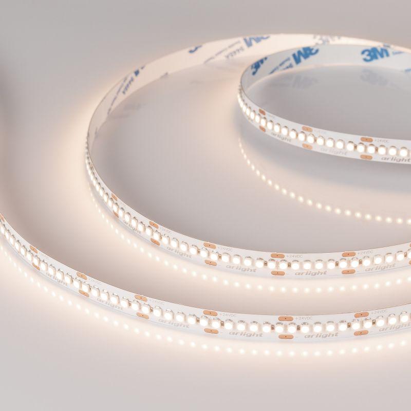 Лента светодиодная RT-A240-10mm 24V Warm 3500К 19.2Вт/м IP20 3528 открыт. (уп.5м) Arlight 040545