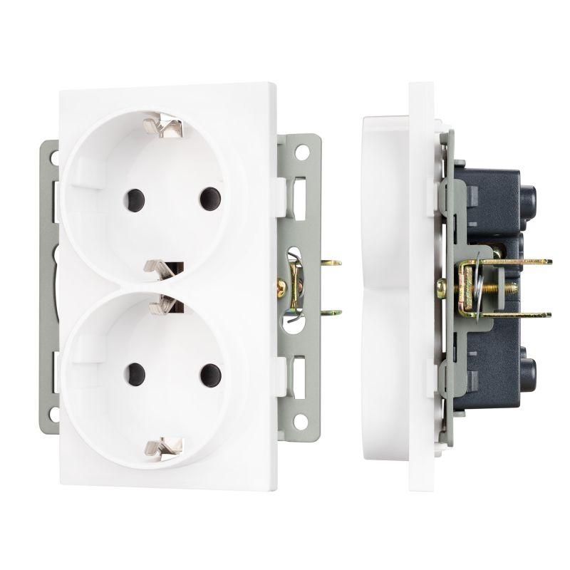 Механизм электрической розетки SCT-MEUD-PL-WH (250В 16А) Arlight 043764