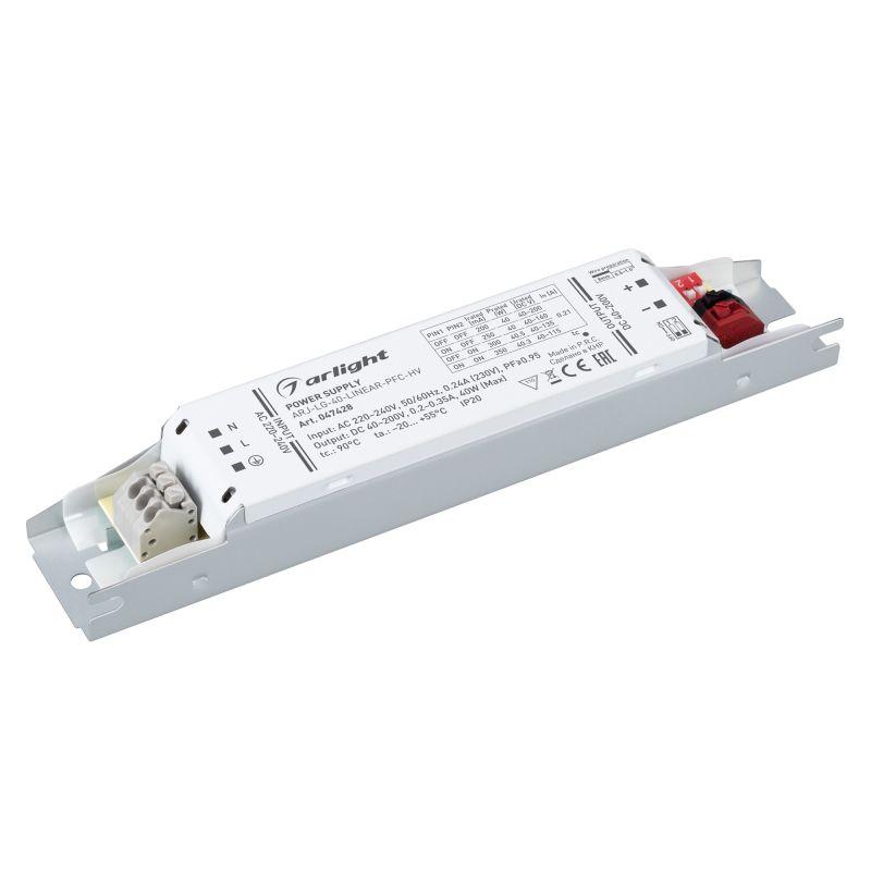 Блок питания ARJ-LG-40-LINEAR-PFC-HV (40Вт 40-200В 0.2-0.35А) (Arlight IP20 металл 5 лет) Arlight 047428
