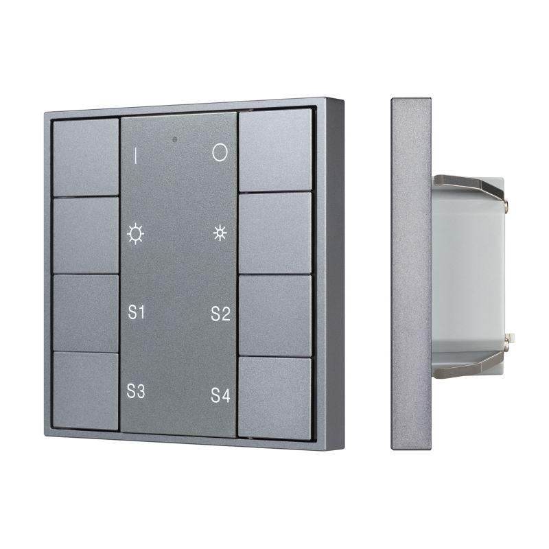 Панель кнопочная DALI-201-23-1G-4SC-DIM-DT6-IN Silver (BUS Frame) IP20 металл INTELLIGENT Arlight 048187