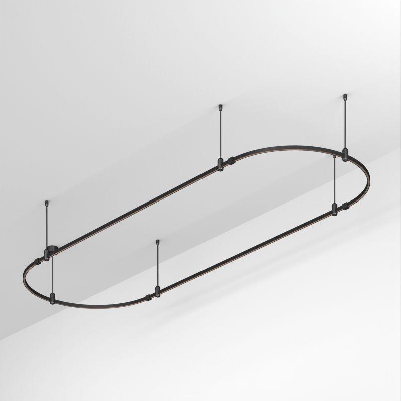 Трек ART-APRIORI-OVAL-ROD-400-3000х1000 BK IP20 метал. Arlight 048508