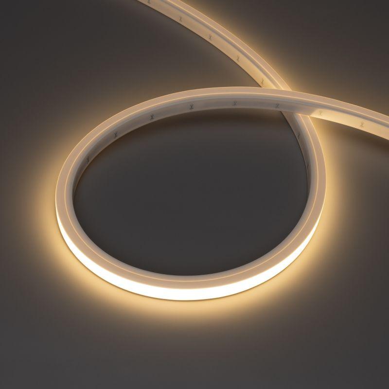 Лента светодиодная NOVA-TOP-PU-A120-16x15mm 24В Warm 3500К 10Вт/м IP68 wire x2 герметичная полиуретан (уп.5м) Arlight 049073